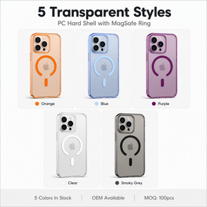 Funda Magnética Transparente Antigolpes con Carga Inalámbrica para PC Frame 2.0, Compatible con <span class=keywords><strong>iPhone</strong></span> 17 Pro Max y <span class=keywords><strong>iPhone</strong></span> 15 Pro Max, Empaque en Bolsa OPP - Product Image 1