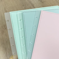 Planificateur personnalisé de luxe en cuir PU avec disques A5 et B5, carnet de notes à spirale de 100 feuilles avec jeu de séparateurs et logo en relief