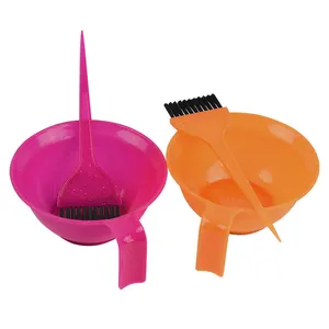 Professional Salon Beauty Care Plastic Bowl&Brush Mixing Bowl Dying Kit Tinting Set