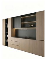 Französisches Massivholz-Sideboard, Umweltfreundlich, Modular, Verstellbare Regale, Erhöhte Paneeltüren, Große Aufbewahrungskapazität, Wohnmöbel