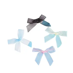 2404 Korean version four-color snow yarn ribbon bow children's headwear accessories diy clothing bag decoration