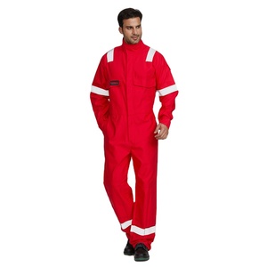 Feuer beständige Arbeits kleidung Männer Fr Flamm widrige Uniform ANSI/NFPA2112 CAT 2 Overall Sicherheits kleidung mit reflektieren dem Klebeband - Product Image 1