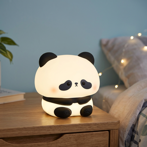 Cute Rabbit Silicone Night Light Mini <b>LED</b> Bedside Lamp Warm White USB Powered Dimmable Tap Control for Kids Room Decor - Product Image 1