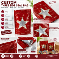Sacs d'emballage en aluminium à trois soudures latérales personnalisés pour porte-clés, badges, mini figurines, objets de collection, artisanat, pochette d'emballage