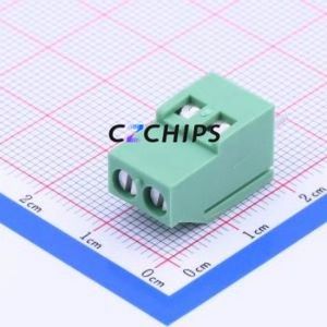 1711725 <b>Screw</b> Terminal <b>Block</b> Through hole Component (THT),P=5.08mm Connector 1x2P 5.08mm Green Through Hole - Product Image 2