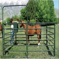 Vente chaude Vert Métal Cadre Bétail Élevage Clôture Cheval Ferme Bovins Moutons Enclos Saule Porte Corral Treillis Portes