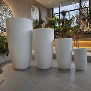 Macetas Decorativas Redondas Nórdicas de Cemento para Interiores, Macetas Grandes para Plantas y Jardines para el Hogar - Product Image 2