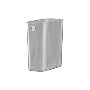 Oval Waste Bin Transparent Gray And Green 600g Indoor Kitchen Bathroom Use Open Design - Product Image 5