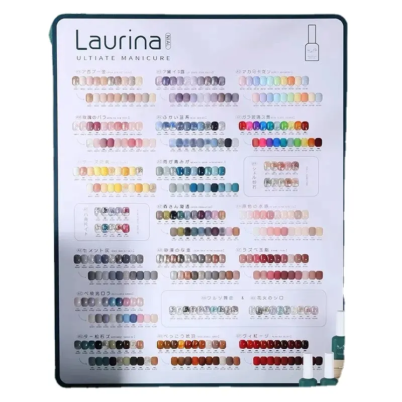 LAURIAN卸売セット15ml210色マニキュアネイルアートサロンベースとトップコートエナメルワニスUVジェルマニキュアキット