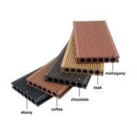 Planches de terrasse extérieures WPC en composite bois-plastique à rayures droites, directement de l'usine, pour jardins et piscines