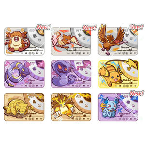 Venta al por mayor lindo raro Pokemoned accesorios ornamento tarjeta equipo de cohete mascota álbum coleccionables imanes de nevera juego de mesa regalo - Product Image 4
