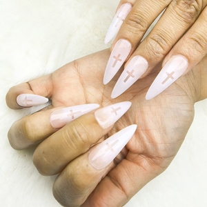 <span class=keywords><strong>Uñas</strong></span> largas puntiagudas hechas a mano reutilizables de fábrica al por mayor - Product Image 2