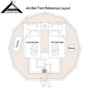 Tente <span class=keywords><strong>Tipi</strong></span> Oxford d'extérieur pour l'hiver, confortable, type yourte, pour le glamping et les aventures hivernales en plein air, tente de camping - Product Image 5