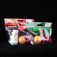 Custom Logo Bedrukt Herbruikbaar Vers Houden Fruit Groente Salade Opslag Warmte Afdichting Doorzichtige Plastic Voedsel Veilige Verpakking Zakken