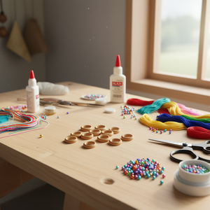 Anelli in legno Ilan da 15 mm, 20 pezzi, per artigianato e progetti fai da te - Product Image 3