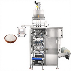 Machine d'emballage verticale automatique à 3 voies et 4 soudures latérales pour sachets de poudre, haute vitesse, pour sucre, sel, épices, emballage de sacs en film - Product Image 1