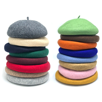 RongGuang Vente en gros – Nouveau Béret Unisexe en Laine de Haute Qualité, Chaud et Tendance, Couleur Unie, Style Classique, pour Femme et Homme