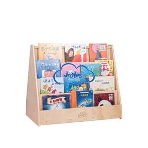 Étagère à livres pliable en bois moderne pour enfants, <span class=keywords><strong>présentoir</strong></span> de livres éco-responsable orienté vers l'avant pour mobilier de maternelle et de jardin d'enfants - Product Image 5