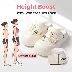 Sandales d'été tendance pour adolescentes, style perforé, série de couleurs macaron mignonnes, pour intérieur et extérieur, 3 cm - Product Image 4