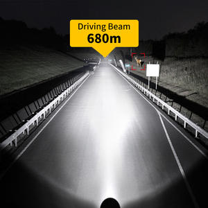 Feux auxiliaires LED avec réflecteur TIR multifonction, 7 pouces, lumière de conduite blanche/ambre, DRL avec fonction stroboscopique pour Jeep Wrangler - Product Image 5