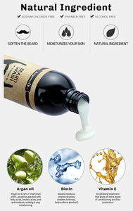 Kit Cadeau de Croissance et de Soin Adoucissant, Nettoyant et Entretien <span class=keywords><strong>pour</strong></span> <span class=keywords><strong>Barbe</strong></span> et Poils du Visage Homme, Marque Blanche, Naturel Biologique, avec <span class=keywords><strong>Coffret</strong></span> d'Emballage - Product Image 3