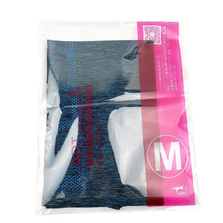 Bolsa de plástico transparente de celofán, logo personalizado, autoadhesivo, Bopp/Opp, para embalaje de ropa
