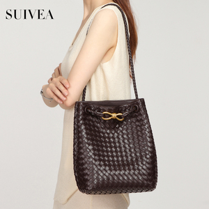 Wholesale women’s handbag brands: stylish and elegant hand-woven handbags, new bucket bags, and casual crossbody bags - Product Image 3