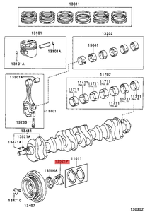 도요타 마크 II 체이서 크레스타 JZX100 크라운 JZS151 용 크랭크 축 타이밍 기어 13521-46040 13521-46030 1JZ 2JZ - Product Image 6