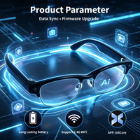 Lunettes IA Sport Design avec Micro et Haut-parleur Intégrés, Outil de Traduction IA, Caméra HD, Capture, Wi-Fi 6, Batterie 240 mAh, Commande Vocale, Musique