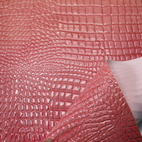 Cuir synthétique brillant effet crocodile pour sacs et chaussures, matière en similicuir verni