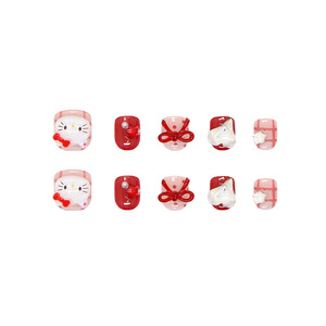 Venta al por Mayor <span class=keywords><strong>de</strong></span> 10 Uds. <span class=keywords><strong>de</strong></span> <span class=keywords><strong>Uñas</strong></span> Acrílicas para Niños, Diseño <span class=keywords><strong>de</strong></span> Dibujos Animados, <span class=keywords><strong>Hello</strong></span> <span class=keywords><strong>Kitty</strong></span> Kuromi, <span class=keywords><strong>Uñas</strong></span> Postizas Reutilizables con Pegamento, Suministro <span class=keywords><strong>de</strong></span> Fábrica - Product Image 6