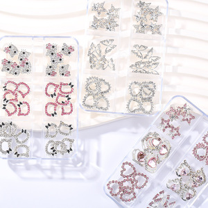 Breloques 3D en alliage pour ongles, décorations métalliques Kawaii Chat, Papillon, Cœur, Lèvres, Planète pour Nail Art - Product Image 5