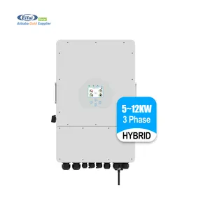 Deye Inverter tenaga surya 6000 V, Inverter tenaga surya hibrida 220V 230V 3 fase 380V 5kW 10KW 48V harga rendah dengan kisi