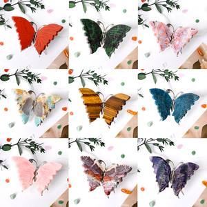 Vente en gros de sculptures en cristal naturel écologiques, pierres précieuses multicolores, technique de mosaïque ovale, style Feng Shui pour la décoration de la maison - Product Image 5