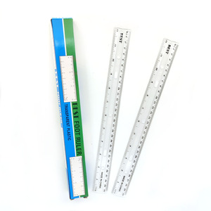 Regla Transparente de Plástico de 30CM (12 Pulgadas) con Logotipo Personalizado, Regla Recta para Niños Escolares - Product Image 1