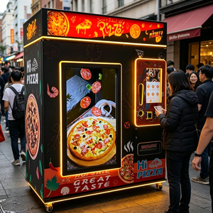 Distributeur automatique de pizzas entièrement automatique, directement de l'usine, capacité de 800 à 900 pièces, écran tactile de 22 pouces, SDK activé, paiement multiple - Product Image 2