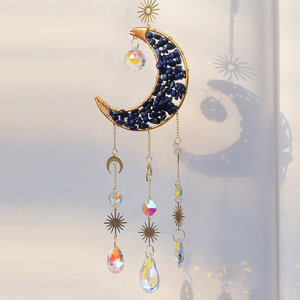 Attrape-soleil suspendu en gros, carillons éoliens en cristal de lune, attrape-soleil en cristal d'améthyste pour la décoration - Product Image 2