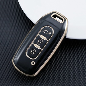 Protecteur de clé de voiture en TPU Gold Edge pour Ford Territory 2023 <span class=keywords><strong>2022</strong></span> 2021 <span class=keywords><strong>Titanium</strong></span> EV Key Keyless 3 Button Car Key Holder - Product Image 2