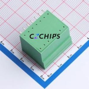 A381RH-7P0G36 Plug-in Terminal Block Bent Lead Through Hole,P=3.81mm Connector 2x7P 3.81mm Green 14P - Product Image 2