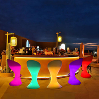 Chaise de bar lumineuse à LED portable imperméable pour événements en plein air, fêtes, clubs, mobilier de bar à LED, tabouret de bar