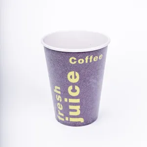 Friendly Printed 2.5-20oz PE PLA Coated Drinking Single Wall Paper Coffee Cup