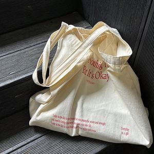 Sac de plage en toile extra large, sac à main en coton pour les vacances à la plage - Product Image 2