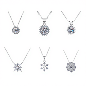 สร้อยคอจี้รูปหัวใจเพชรโมอิสซาไนต์ทรงบริลเลียนต์ 0.5 กะรัต ดีไซน์ใหม่ ขายส่ง เครื่องประดับคุณภาพสูง เงินแท้ S925 - Product Image 4