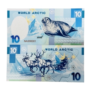 2026 5 types de billets de banque en argent avec animaux polaires (ours polaire, renard) plaqués or 24 carats pour collection - Product Image 6
