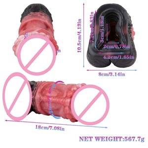 2025 Wholesale Fantasy Horse <b>Dildo</b> Style Male Masturbator Cup with Realistic Design and Dual Soft Channels - Product Image 5