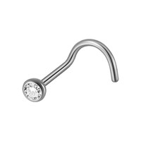 Lot de bijoux de piercing nasal en titane, forme S, zircon, plaqué or, pour mariages, fêtes, cadeaux