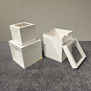 高品质12*10英寸方板蛋糕盒2毫米回收材料透明食品储存窗口 - Product Image 5