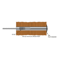 Kit de quincaillerie pour garde-corps à câbles en acier inoxydable 316, moderne, pour extérieur, balcon, villa, centre commercial, avec récepteur de goujon invisible pour système de terrasse d'escalier