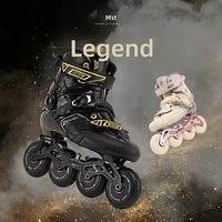 Patins à roues alignées freestyle en fibre de carbone Macco Legend -MST Professional pour adultes, pour compétitions, tissu en maille PU, roues simples.