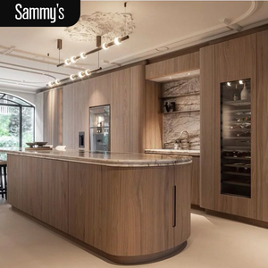 Îlot de <span class=keywords><strong>cuisine</strong></span> modulaire intelligent moderne Sammy avec armoire de rangement, style luxueux écologique, laque UV anti-rayures durable - Product Image 2